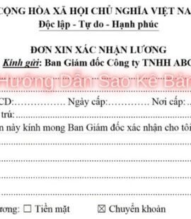 Hướng Dẫn Sao Kê Bảng Lương