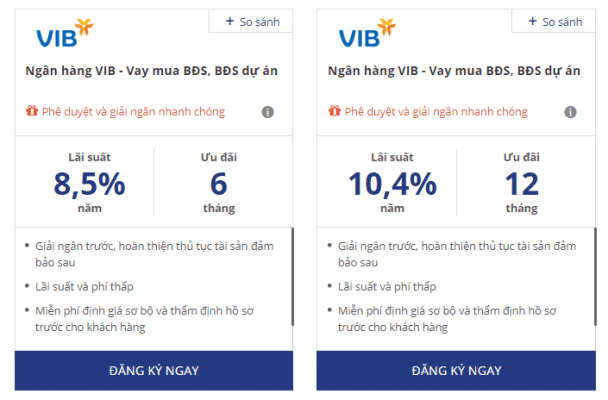 Lãi suất ngân hàng VIB