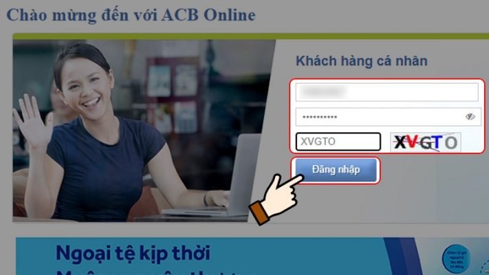 đăng nhập internet banking ACB