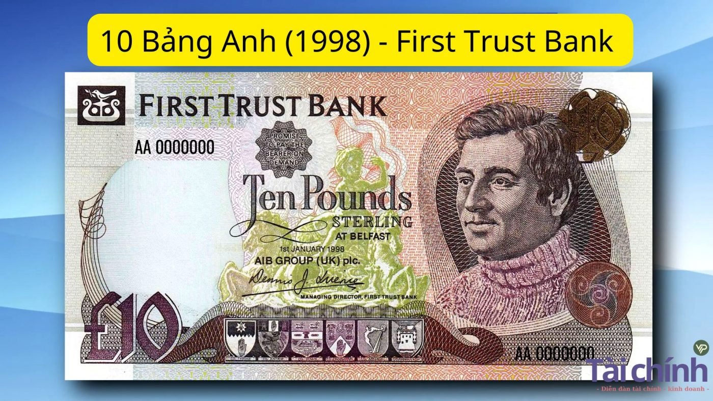 10 Bảng Anh (1998) - First Trust Bank