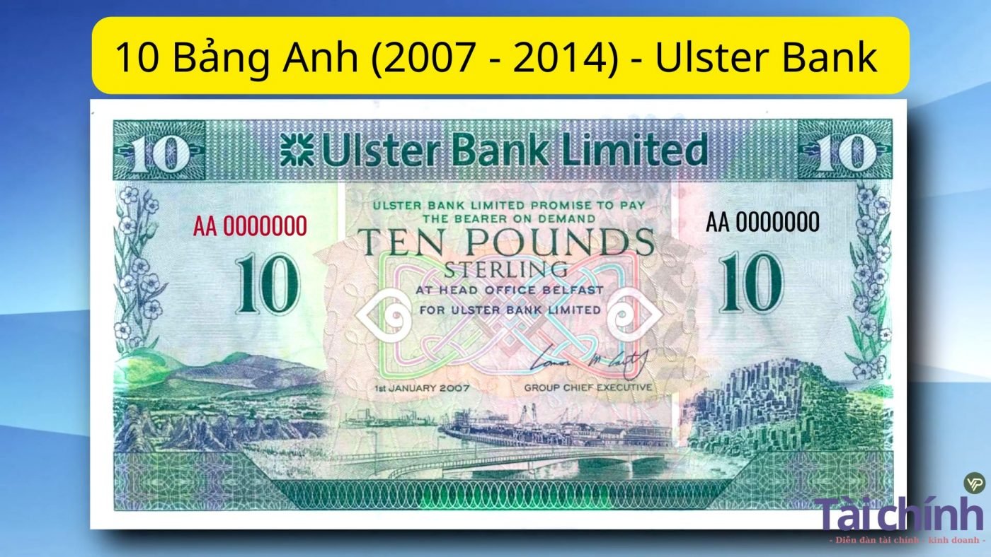 10 Bảng Anh (2007 - 2014) - Ulster Bank