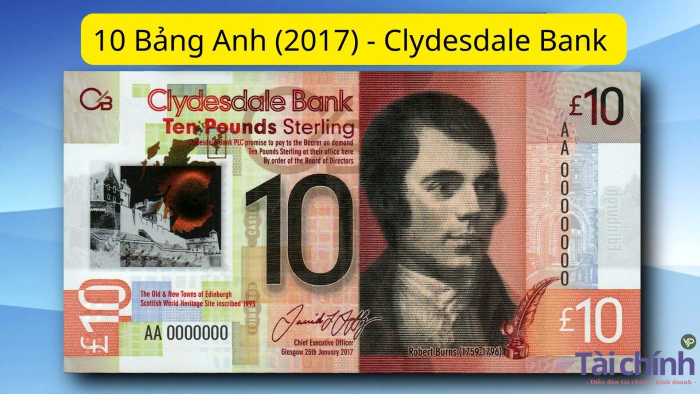 10 Bảng Anh (2017) - Clydesdale Bank