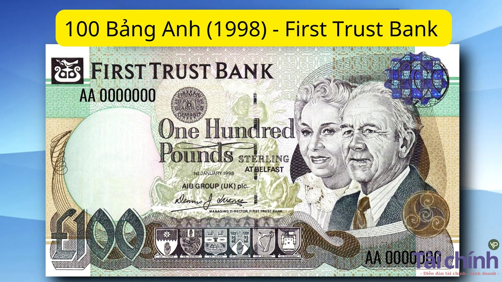 100 Bảng Anh (1998) - First Trust Bank