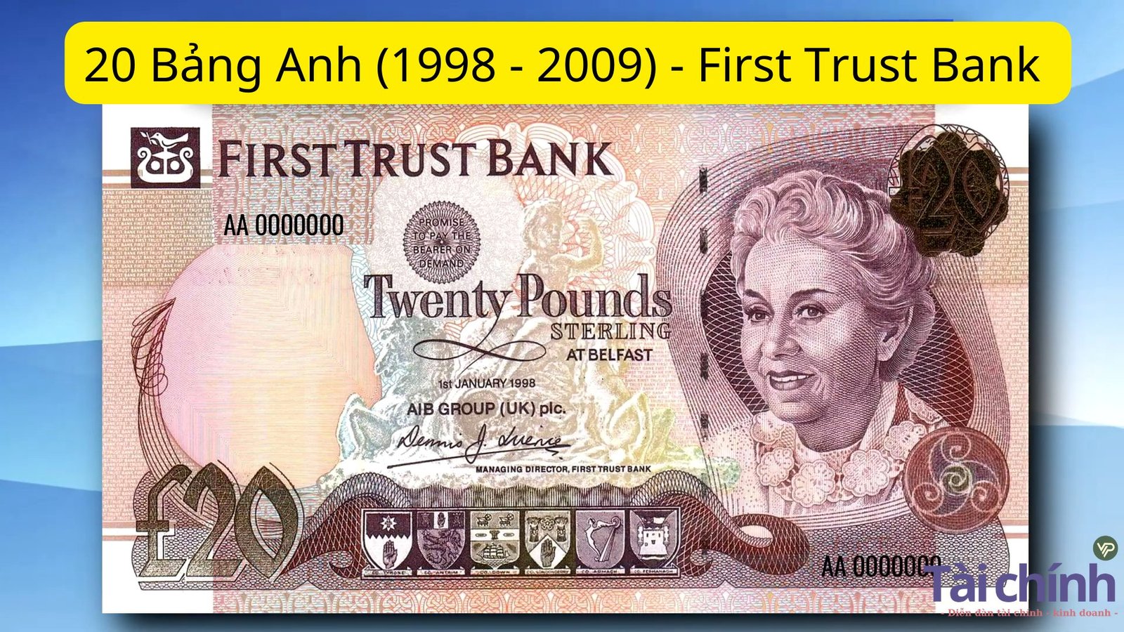 20 Bảng Anh (1998 - 2009) - First Trust Bank
