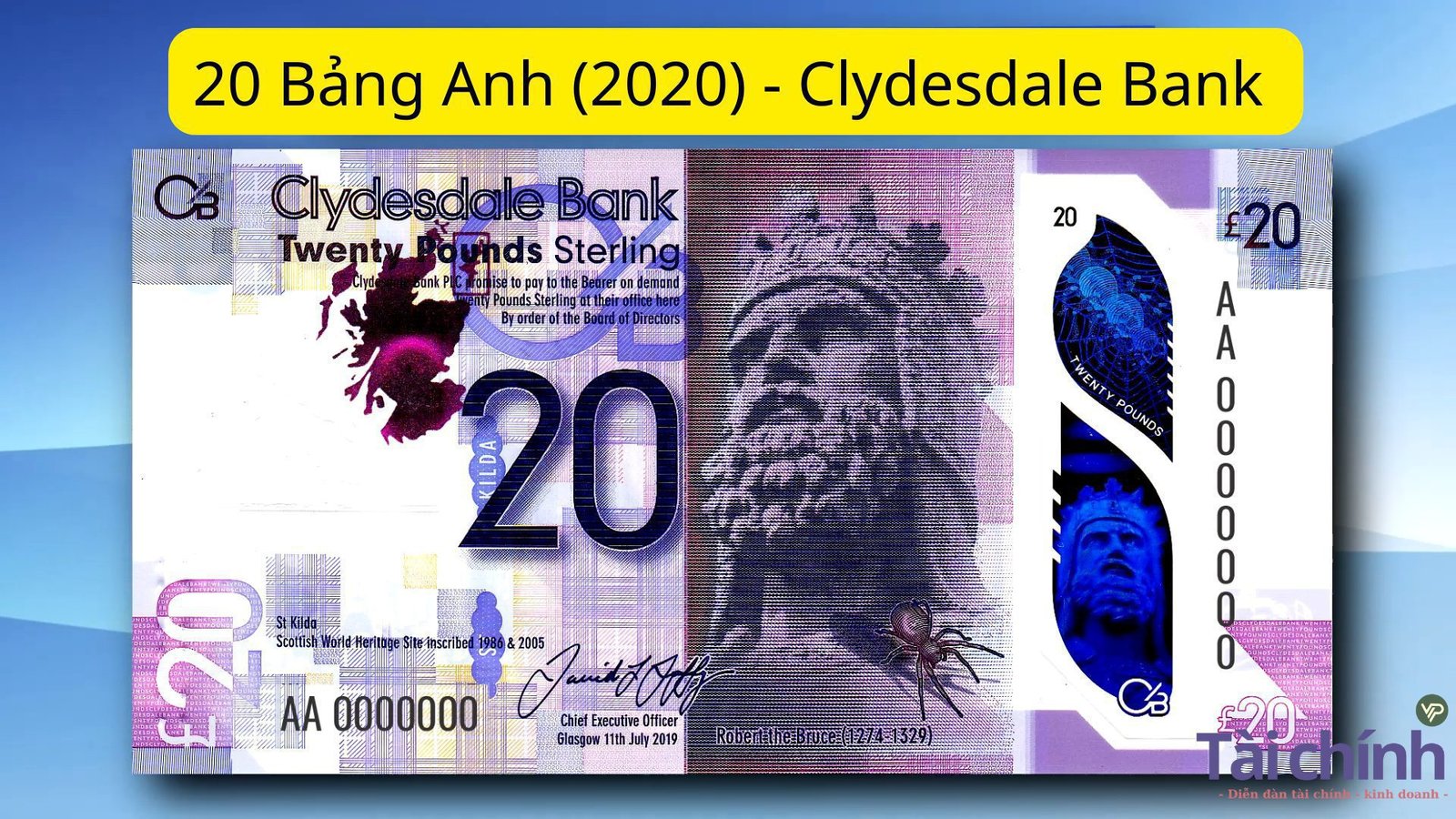 20 Bảng Anh (2020) - Clydesdale Bank