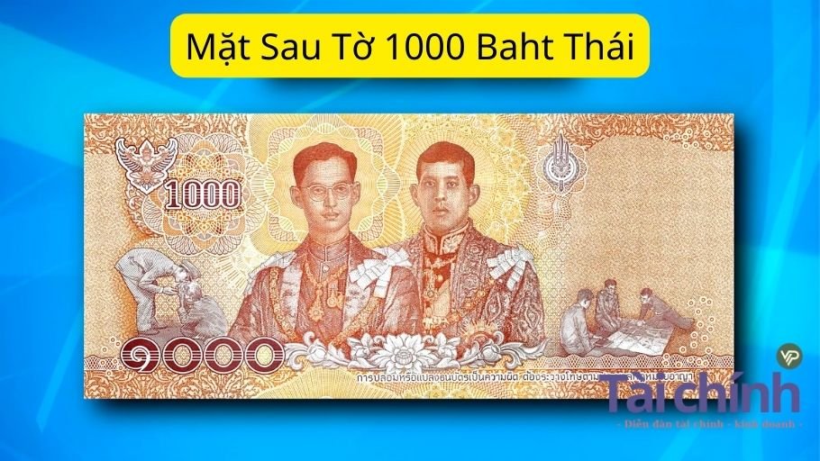 Mặt Sau Tờ 1000 Baht Thái