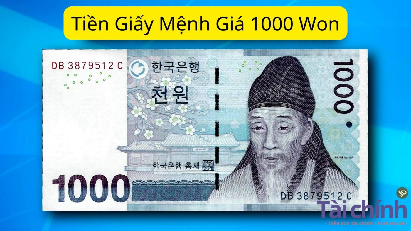 Mặt trước tờ 1000 Won
