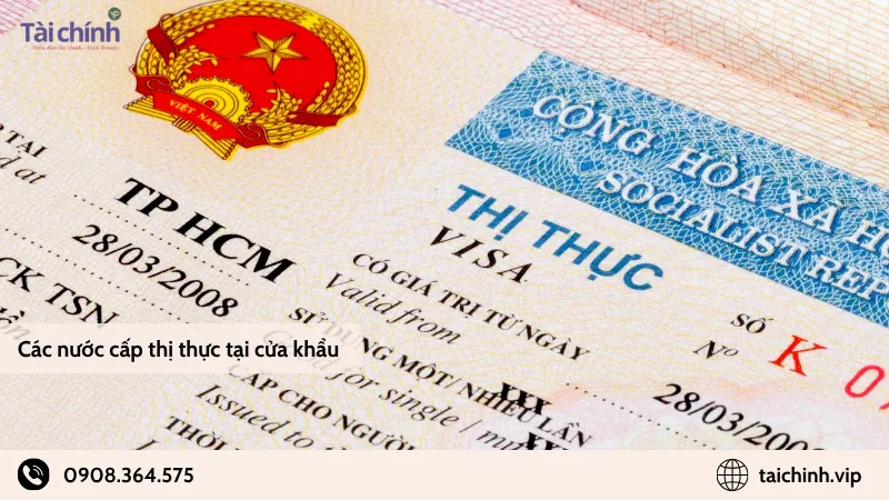 Các nước cấp thị thực tại cửa khẩu