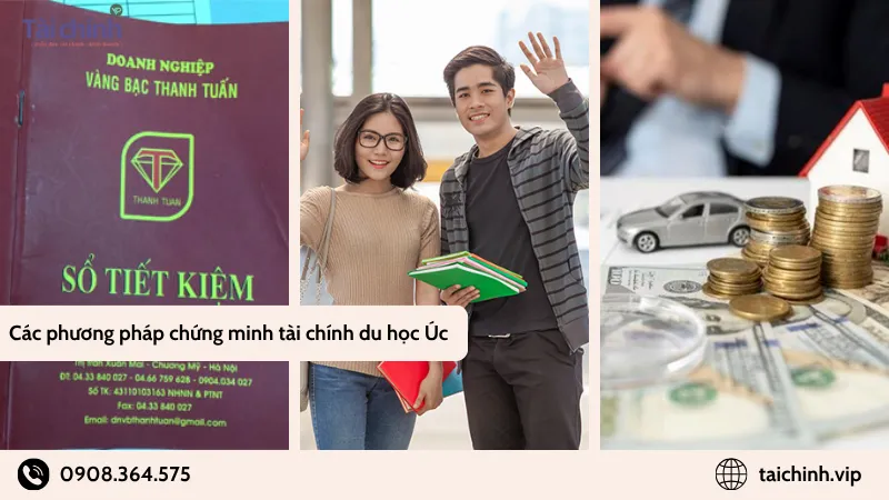 Các phương pháp chứng minh tài chính du học Úc