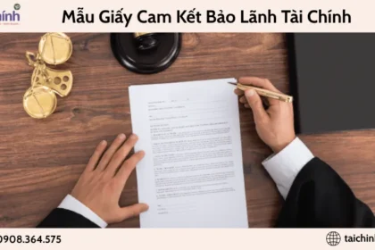 Mẫu giấy cam kết bảo lãnh tài chính
