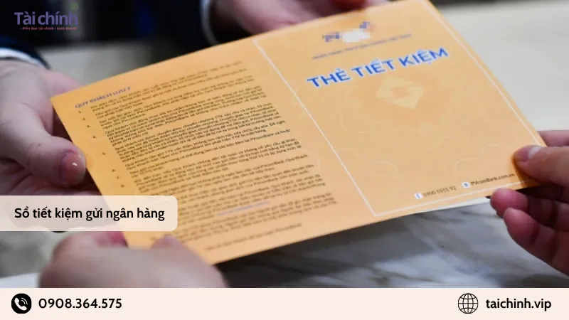 Sổ tiết kiệm gửi ngân hàng